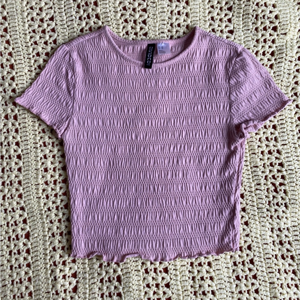 Pink cropped baby tee